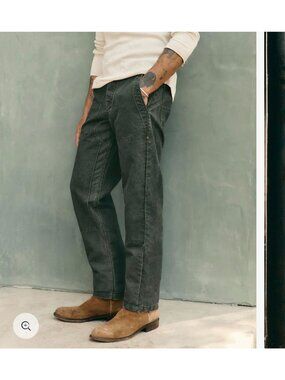 Imogene + Willie Hencye Green Canvas Work Pants Made In USA Men’s Size 31 N79